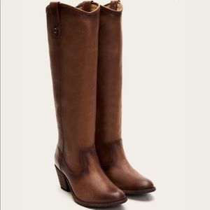 Frye- Jackie Button dark brown boot